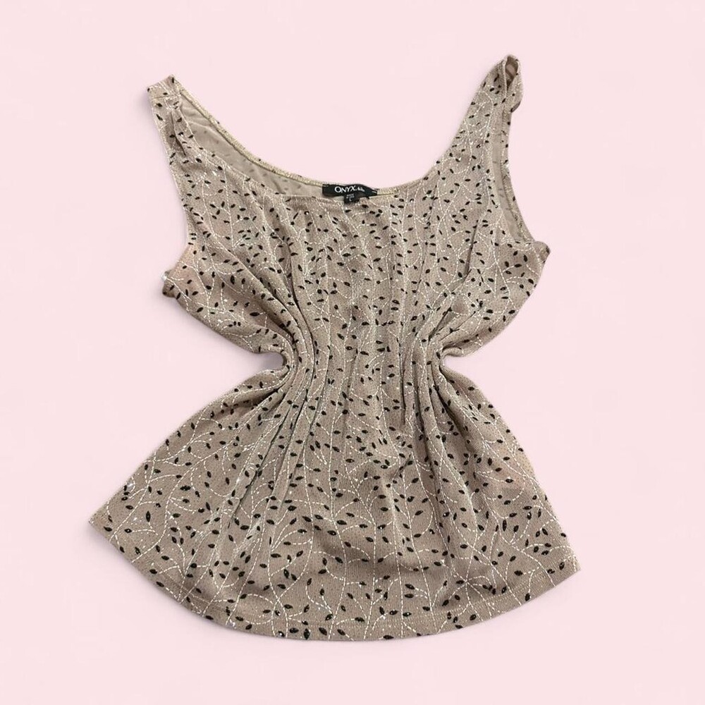 Women's Cream and Black Vest